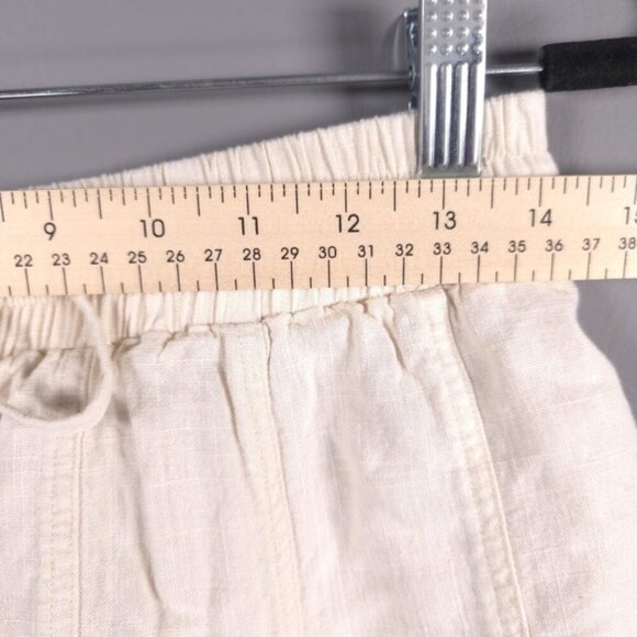 HEARTLOOM LINEN Blend Delaney Short Bisque Elastic Waist No Size Tag MEDIUM - Picture 7 of 9